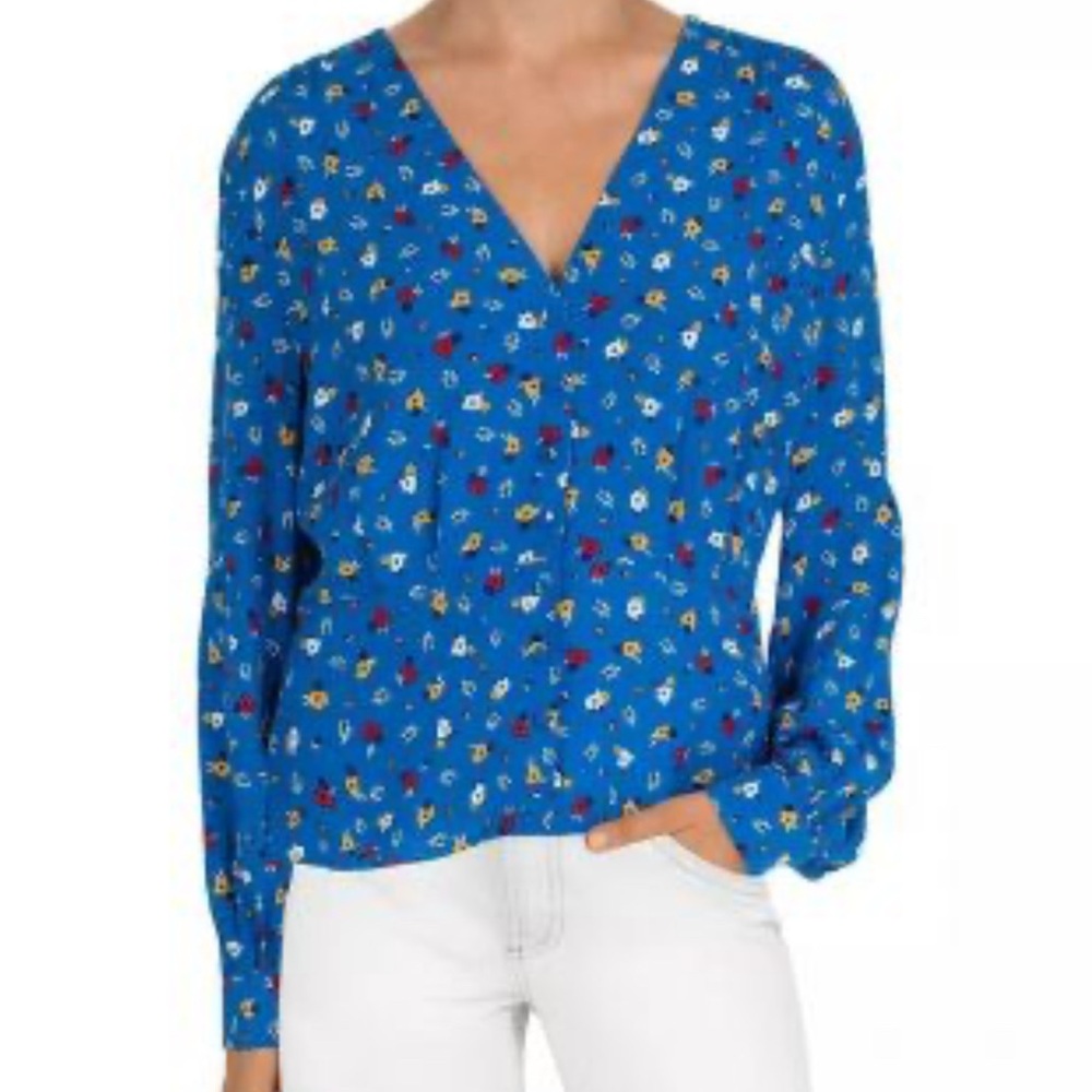 ba&sh Women's Lali blouse blue floral print long sleeve
Top button down SZ L/ 10